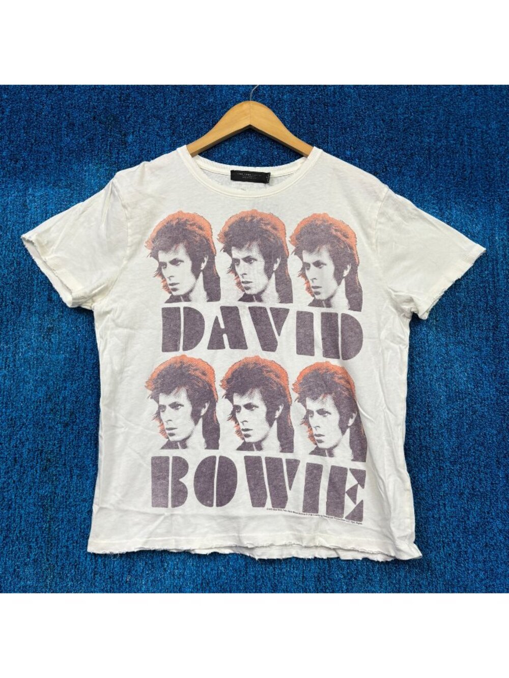 David Bowie Rock Beige T-Shirt Size Medium